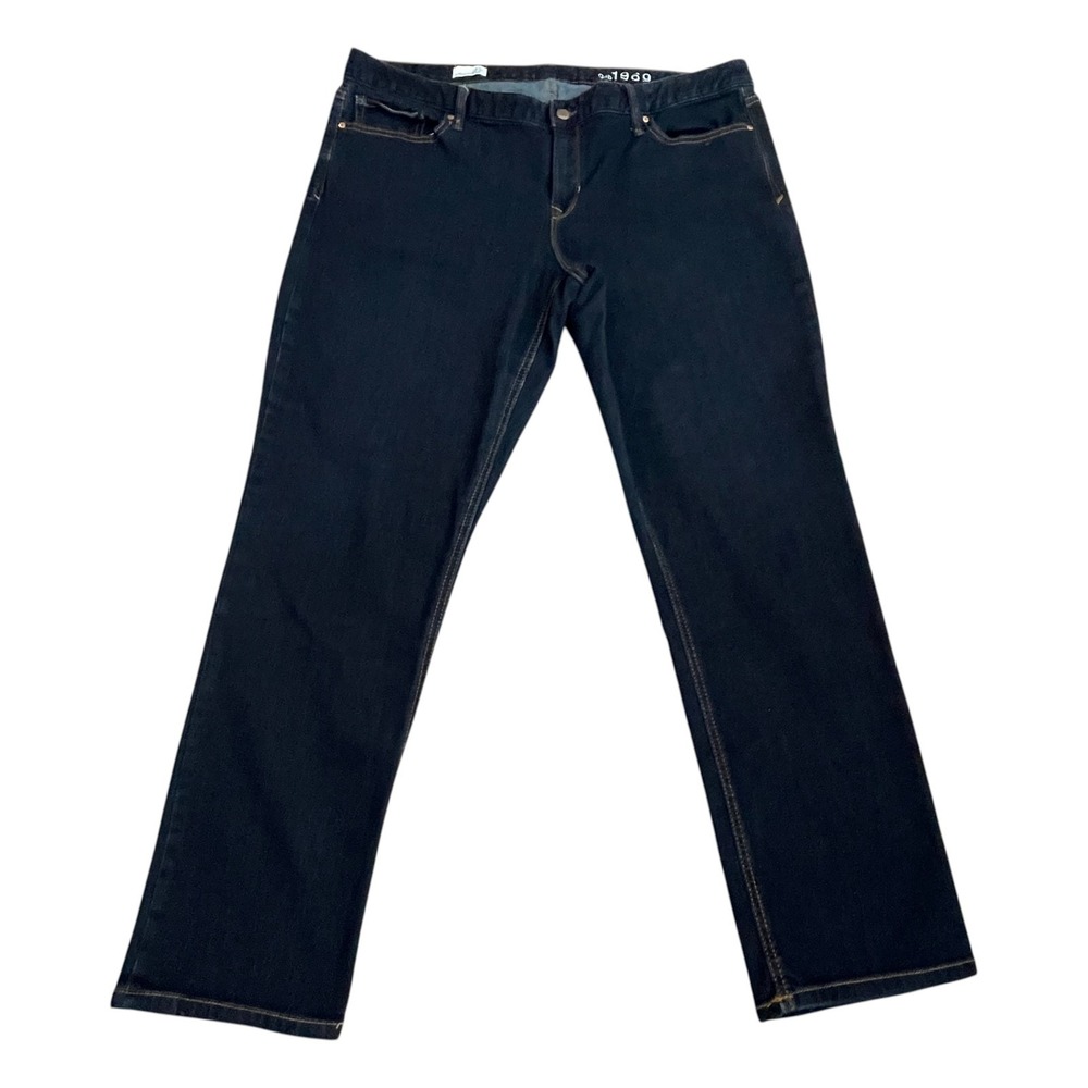 Gap 1969 Real Straight Men's Jeans 35R Dark Wash Denim Straight Leg 35 CLEAN!